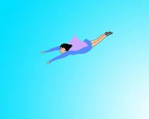Wallpaper for PC desktop - 「Flying girl」