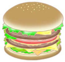 Illustration of food - 「Hamburger」