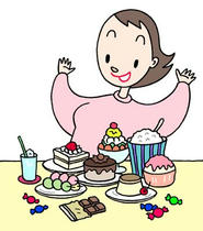 Illustration of health - 「Excessive sugar ・ Calorie restriction」