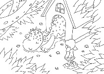Dinosaur ・ Sleep ・ Cute dinosaur ・ Cartoon character ・ Garden