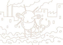 Robot illustration ・ Insect illustration ・ Picture of robot ・ Insect picture ・ Cartoon illustration