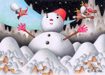 Father Christmas ・ Snowy country ・ Reindeer ・ Snowman